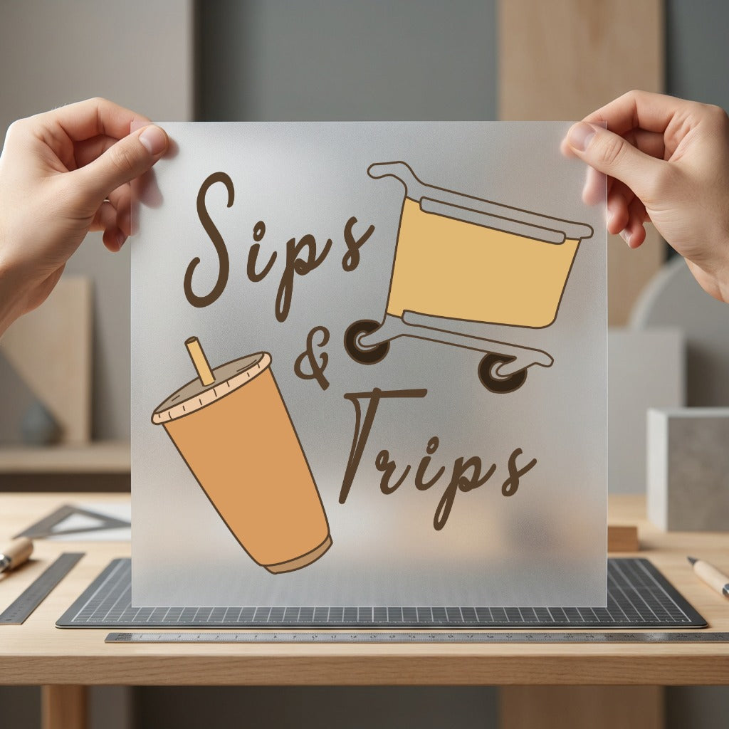 Sips Trips Travel Coffee Food & Drink Culture Collection City & State Identity Collection Ready to Press DTF Transfer for Dtf