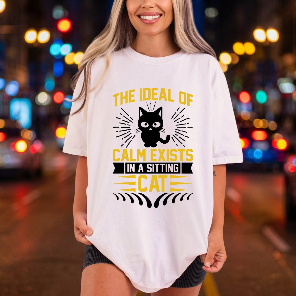 Sitting Cat Quote Cozy Mom Dad Ready to Press DTF Transfer for Dtf