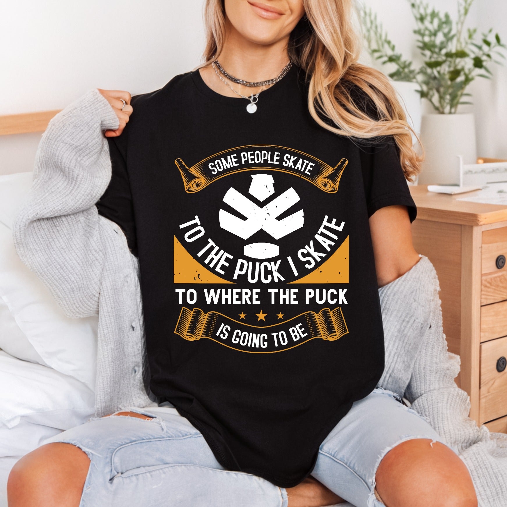 Skate Where Puck Will Winter Dad Ready to Press DTF Transfer for Dtf