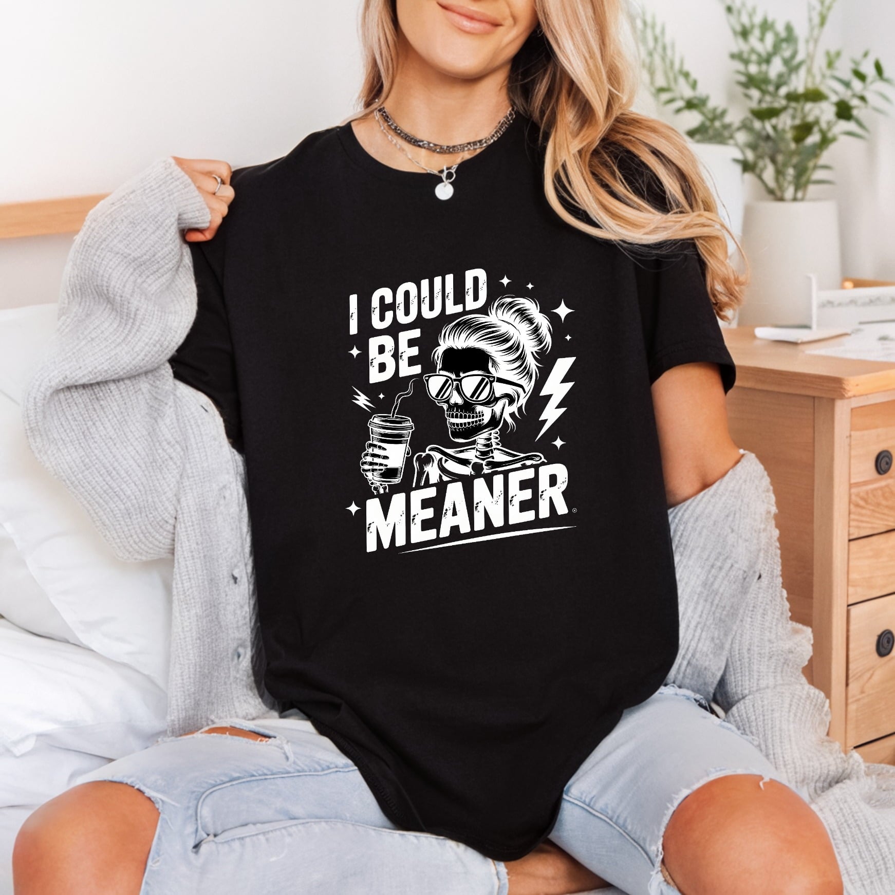 Skeleton Coffee Sarcastic Diy Halloween Mom Ready to Press DTF Transfer for Dtf