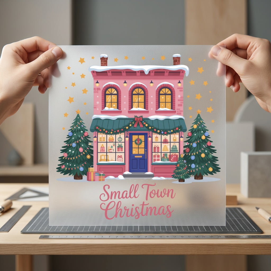Small Town Christmas Shop Usa Christmas Ready to Press DTF Transfer for Dtf