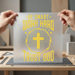 Smart Work Hard Trust Christian Faith Ready to Press DTF Transfer for Dtf