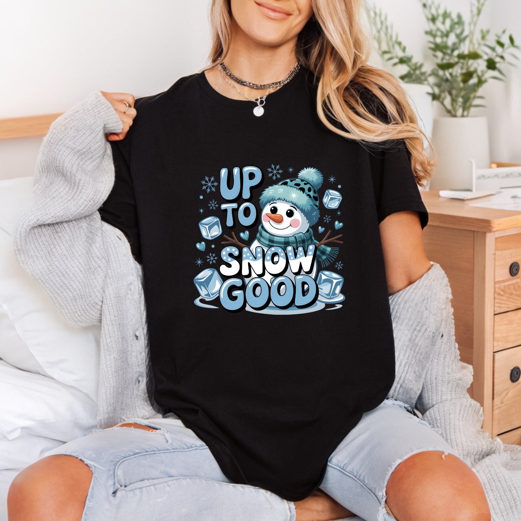 Snow Good Snowman Winter Christmas Winter Ready to Press DTF Transfer for Dtf