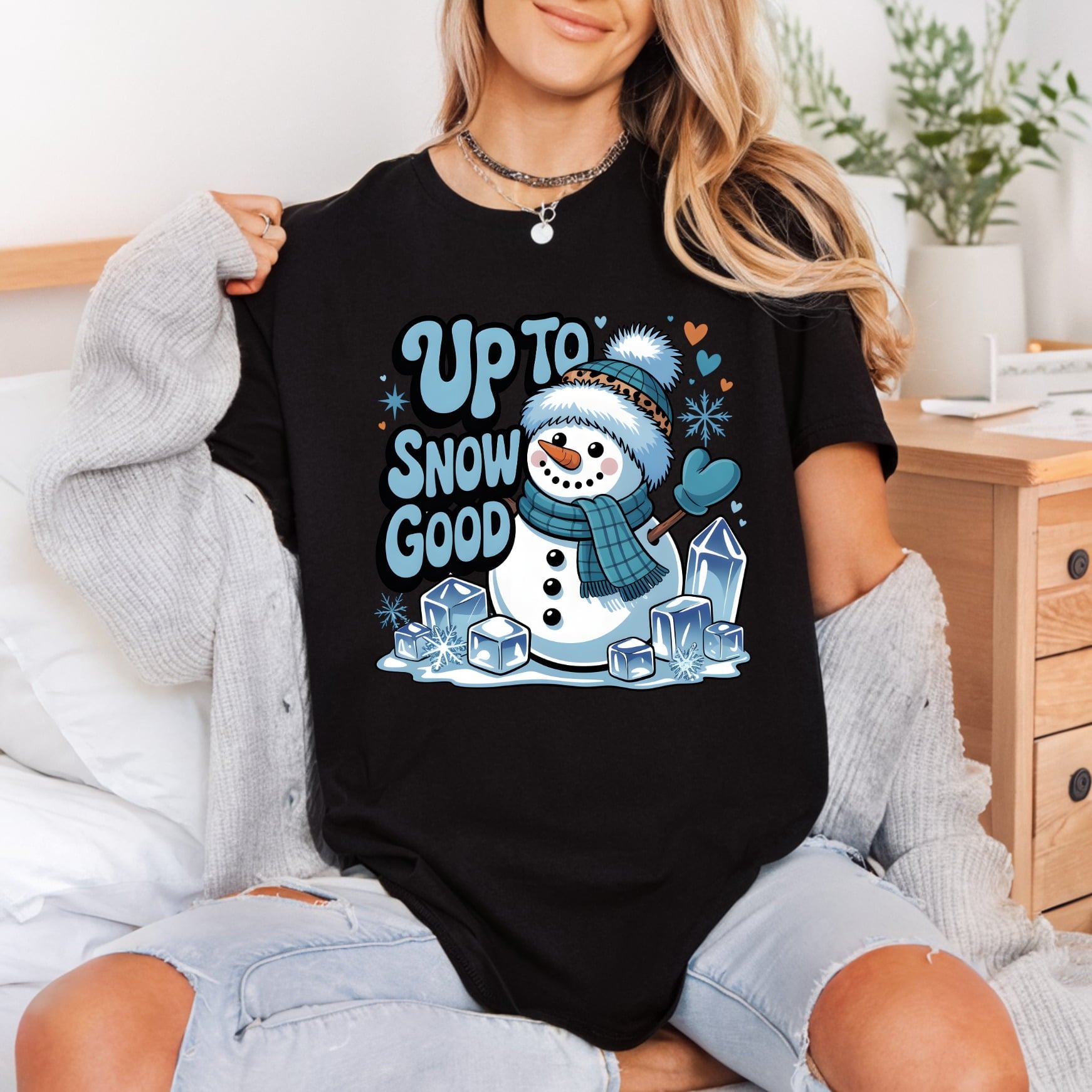 Snow Good Snowman Winter Christmas Winter Ready to Press DTF Transfer for Dtf