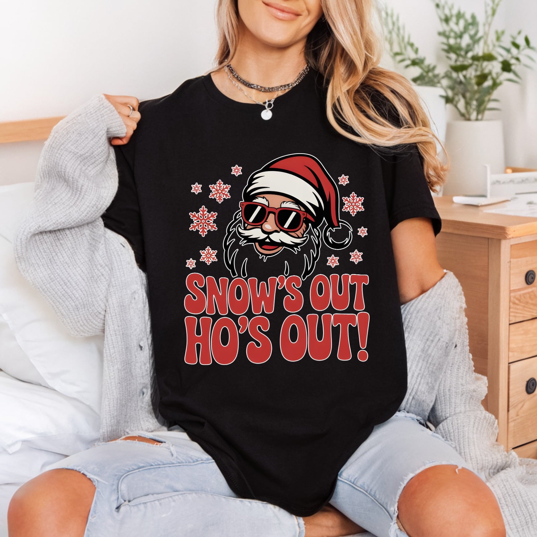 Snow Out Santa Funny Christmas Funny Ready to Press DTF Transfer for Dtf