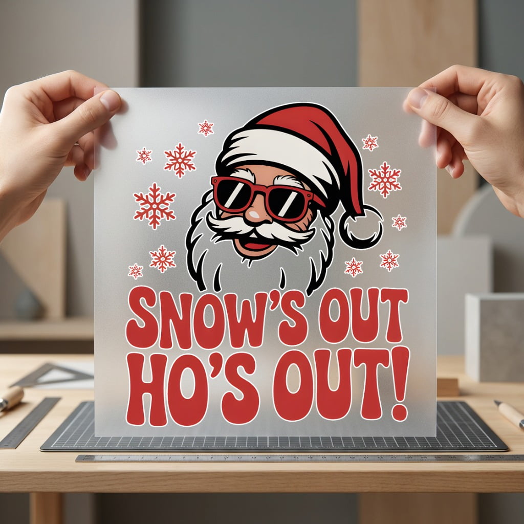 Snow Out Santa Funny Christmas Funny Ready to Press DTF Transfer for Dtf