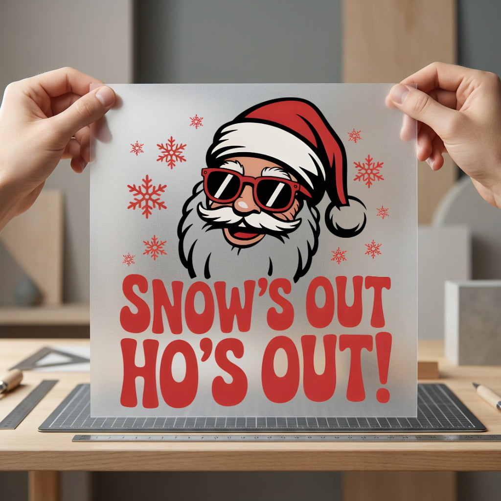 Snow Out Santa Funny Christmas Funny Ready to Press DTF Transfer for Dtf