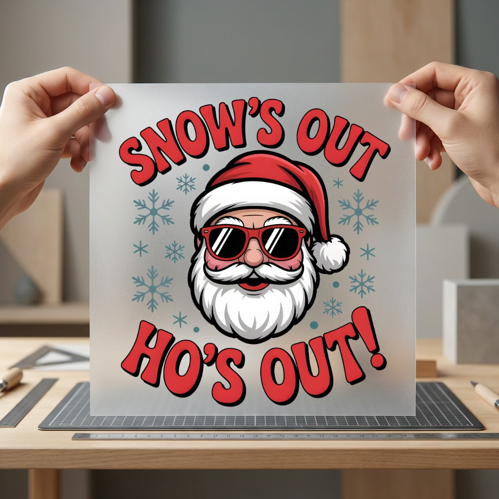Snow Out Santa Funny Christmas Winter Ready to Press DTF Transfer for Dtf