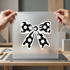 Soccer Ball Bow Sports Aesthetic Fitness Ready to Press DTF Transfer for Dtf