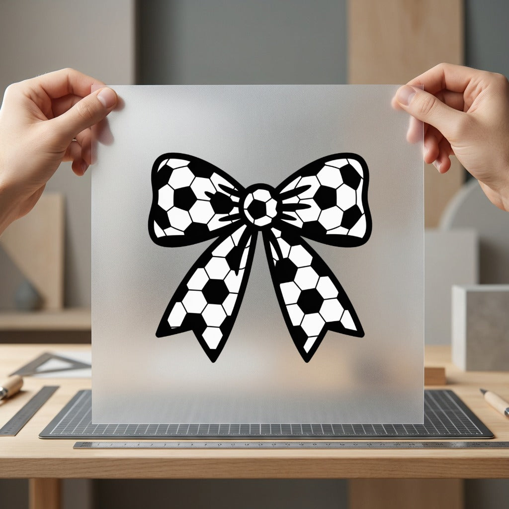 Soccer Ball Bow Sports Aesthetic Fitness Ready to Press DTF Transfer for Dtf
