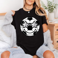 Soccer Ball Smiley Face Funny Fitness Ready to Press DTF Transfer for Dtf