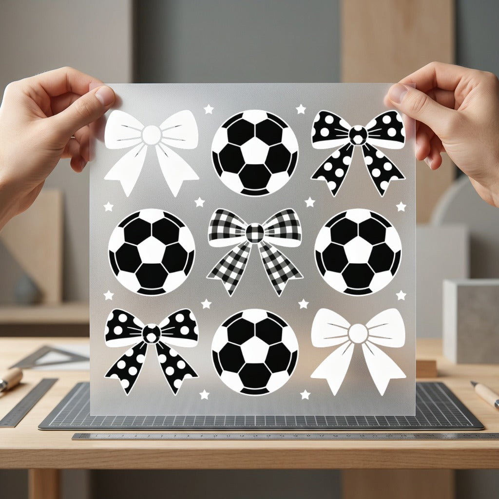 Soccer Bows Game Day Fitness Ready to Press DTF Transfer for Dtf