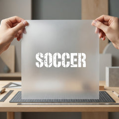 Soccer Distressed Stencil Diy Vintage Retro Ready to Press DTF Transfer for Dtf