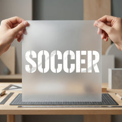 Soccer Distressed Stencil Sporty Vintage Retro Ready to Press DTF Transfer for Dtf