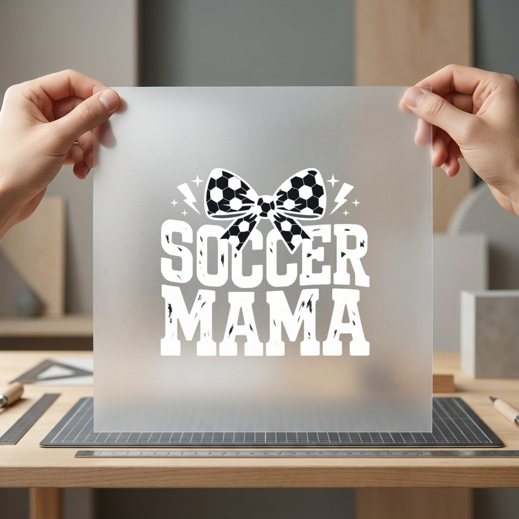 Soccer Mama Bow Sport Mom Fitness Ready to Press DTF Transfer for Dtf