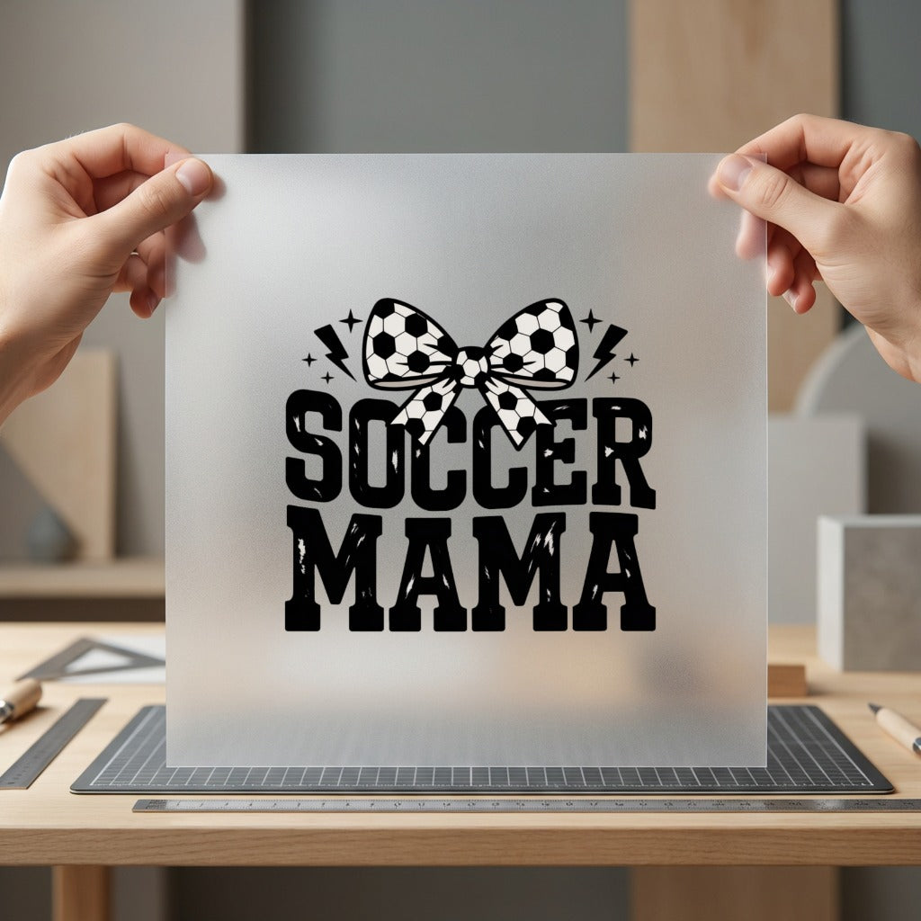 Soccer Mama Bow Sport Mom Fitness Ready to Press DTF Transfer for Dtf