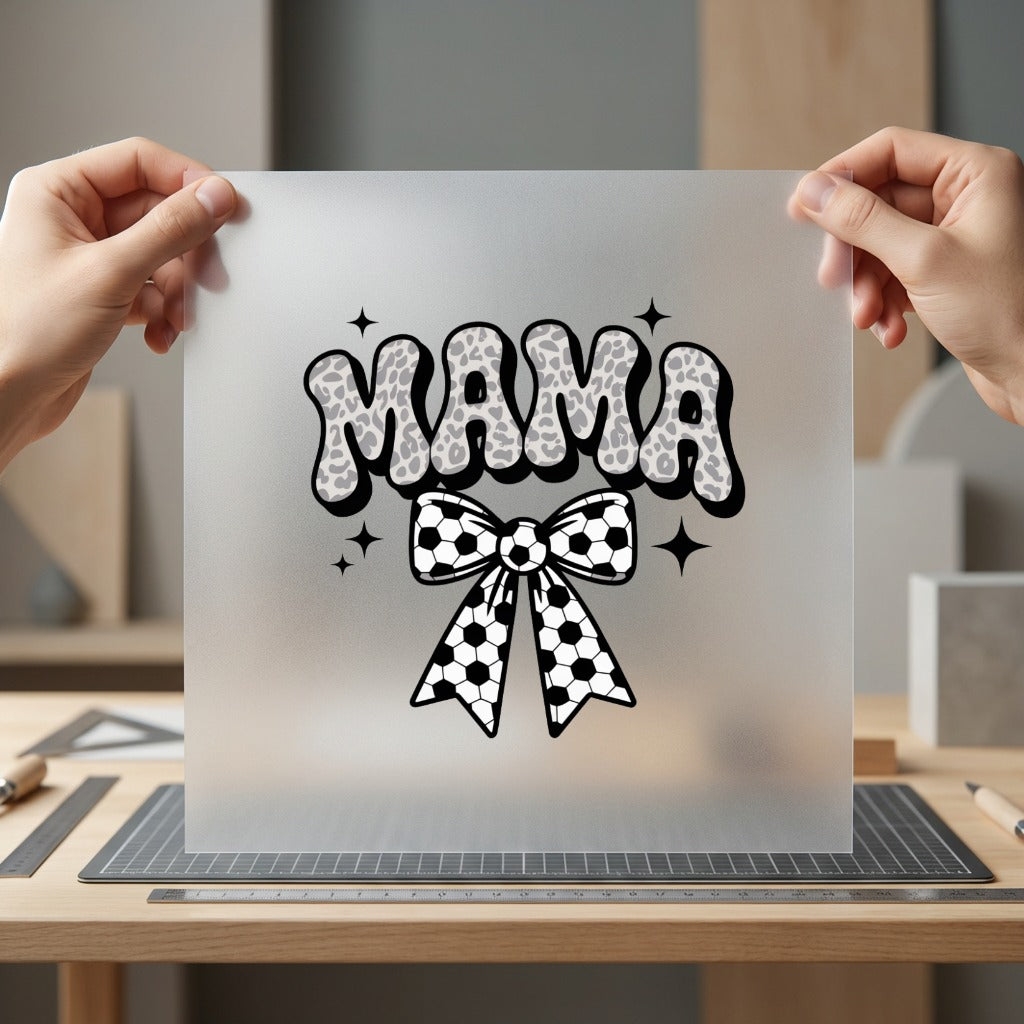 Soccer Mama Bubble Monogram Mom Fitness Ready to Press DTF Transfer for Dtf