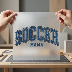 Soccer Mama Sparkle Text Mom Fitness Ready to Press DTF Transfer for Dtf