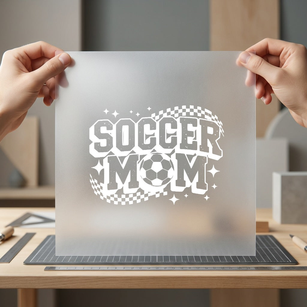 Soccer Mom Checker Flag Mom Vintage Ready to Press DTF Transfer for Dtf