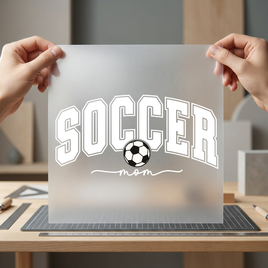 Soccer Mom Sports Fanatics Mom Fitness Ready to Press DTF Transfer for Dtf