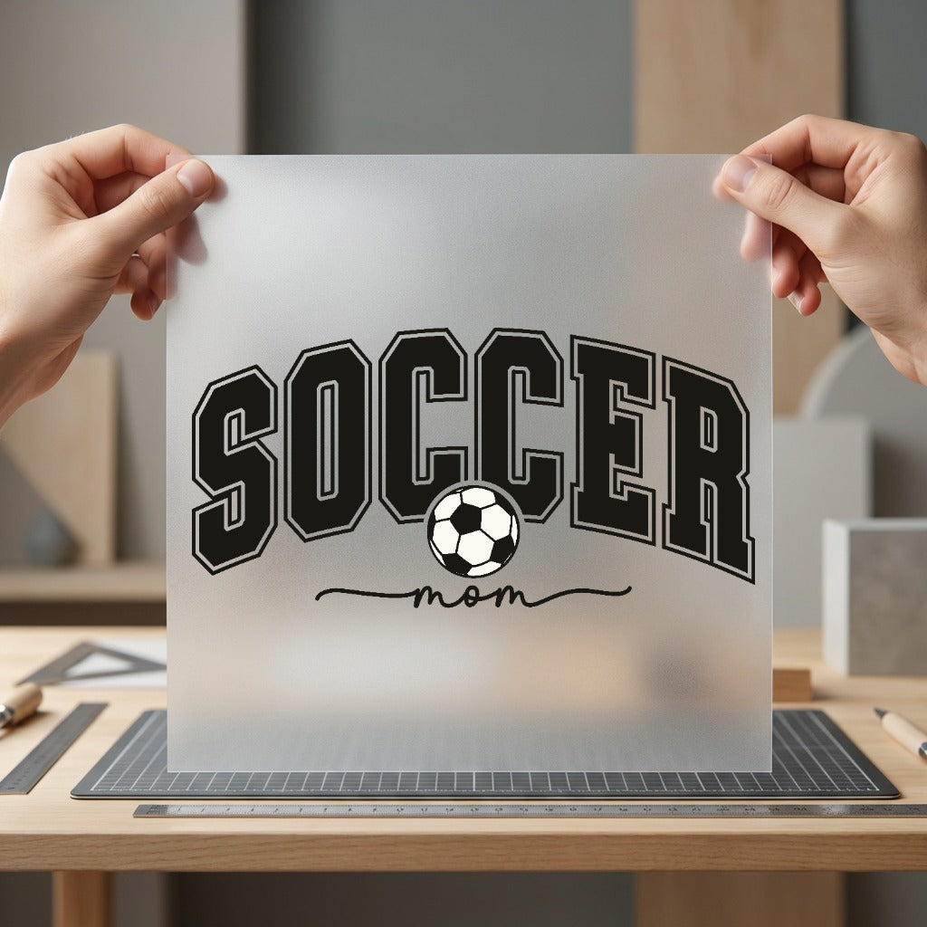 Soccer Mom Sports Fanatics Mom Fitness Ready to Press DTF Transfer for Dtf