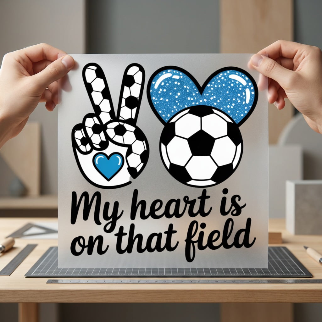 Soccer Peace Heart Sporty Mom Fitness Ready to Press DTF Transfer for Dtf