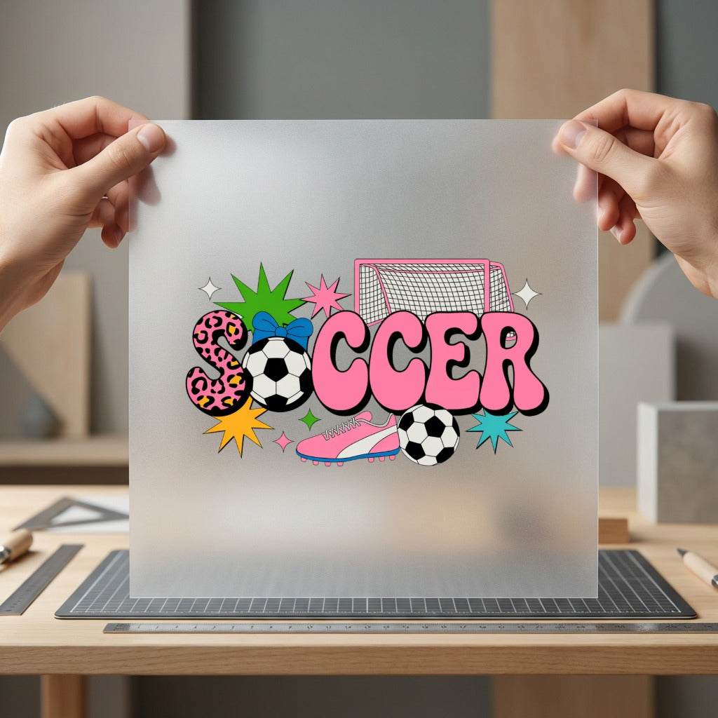 Soccer Retro Sporty Diy Retro Fitness Ready to Press DTF Transfer for Dtf