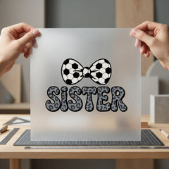 Soccer Sister Bow Leopard Fitness Leopard Ready to Press DTF Transfer for Dtf
