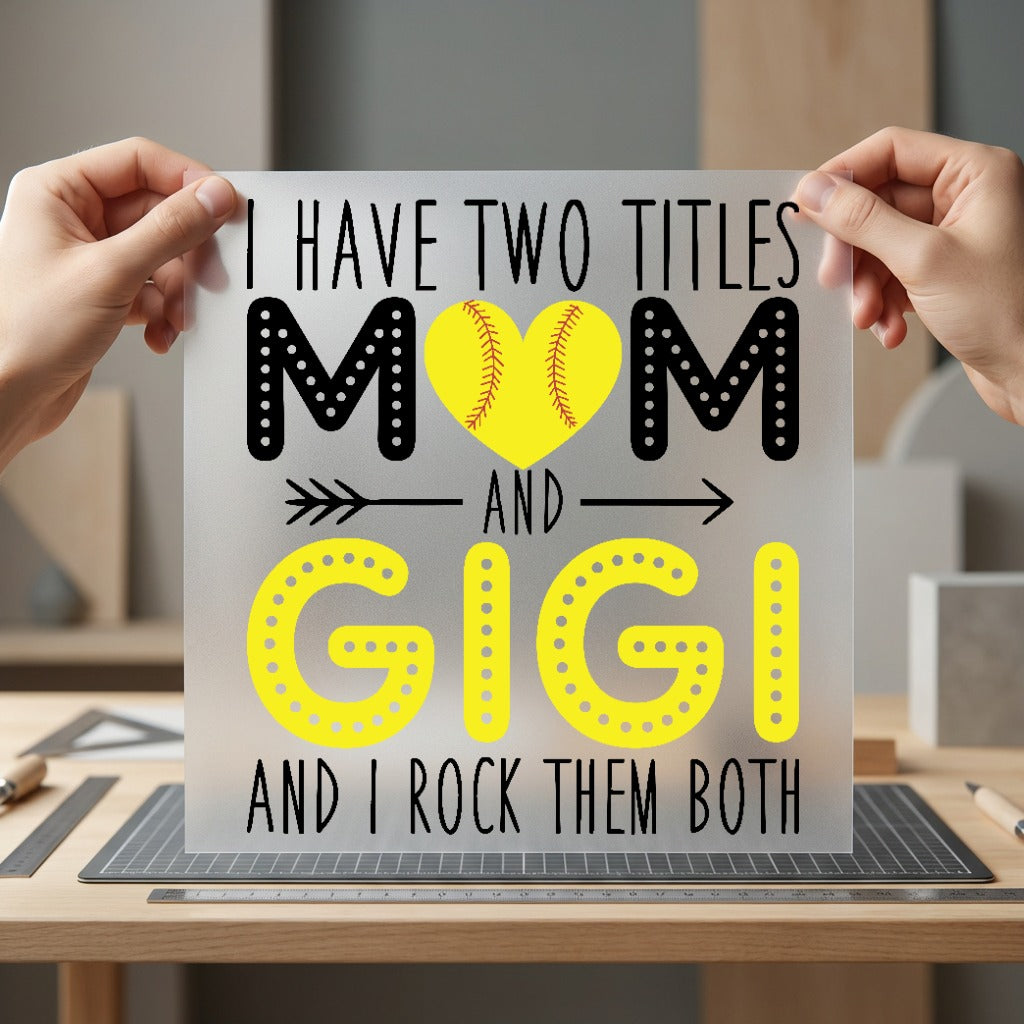 Softball Mom Gigi Game Blessed Mom Ready to Press DTF Transfer for Dtf