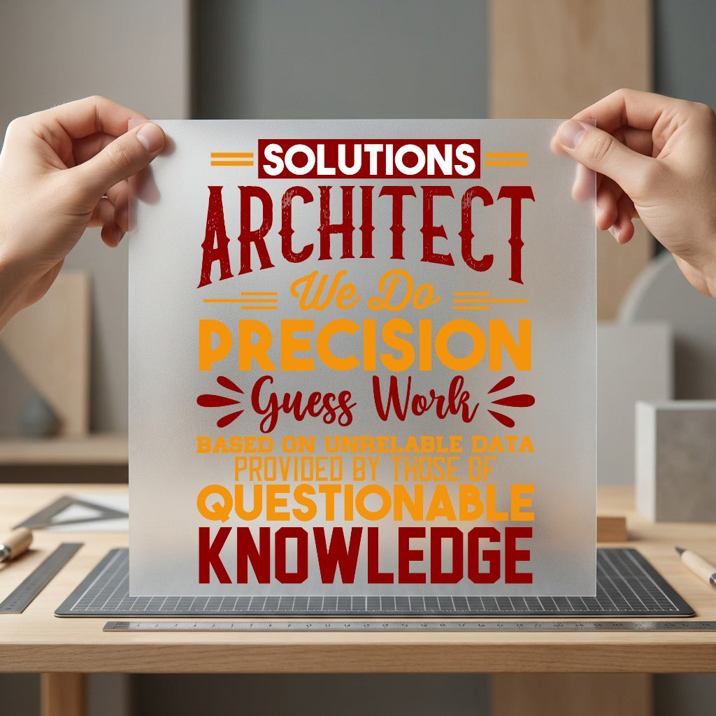 Solutions Architect Funny Quote Funny Sarcastic Ready to Press DTF Transfer for Dtf