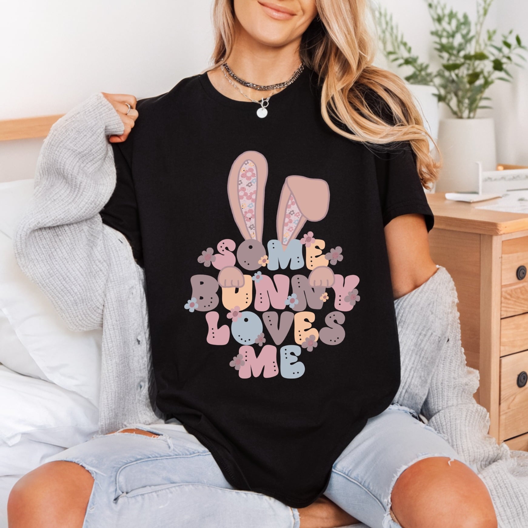 Some Bunny Loves Retro Easter Spring Ready to Press DTF Transfer for Dtf