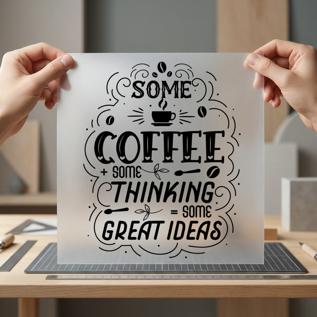 Some Coffee Thinking Great Home & Cozy Vibes Collection Food & Drink Culture Collection Ready to Press DTF Transfer for Dtf