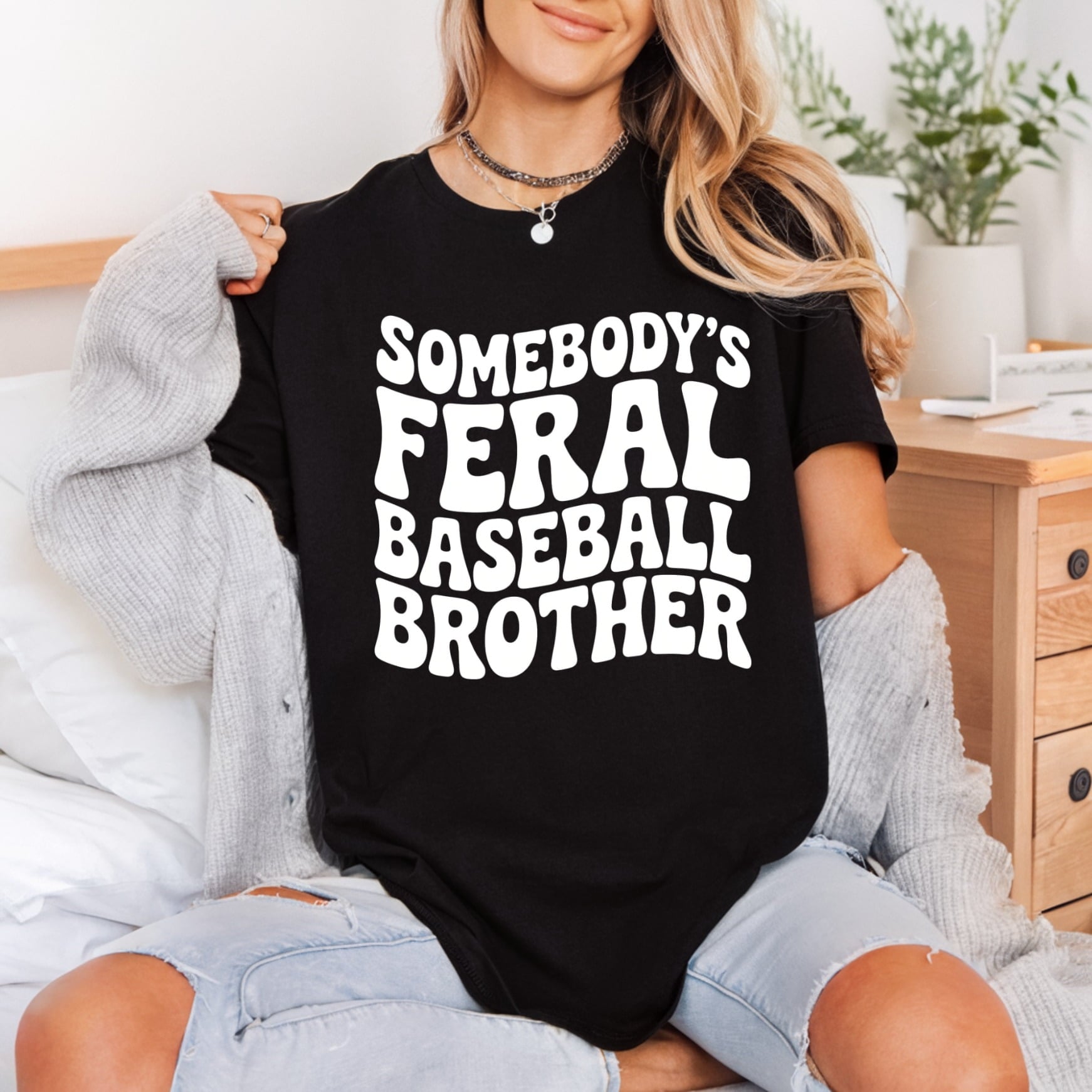 Somebody Feral Baseball Brother Retro Fitness Ready to Press DTF Transfer for Dtf