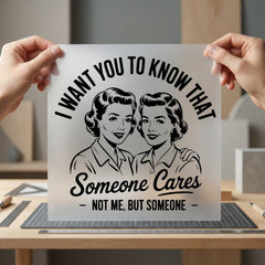 Someone Cares Retro Sarcasm Funny Sarcastic Ready to Press DTF Transfer for Dtf