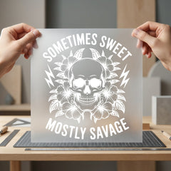 Sometimes Sweet Mostly Savage Vintage Retro Ready to Press DTF Transfer for Dtf