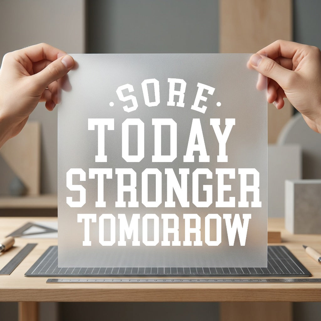 Sore Today Stronger Tomorrow Aesthetic Fitness Ready to Press DTF Transfer for Dtf