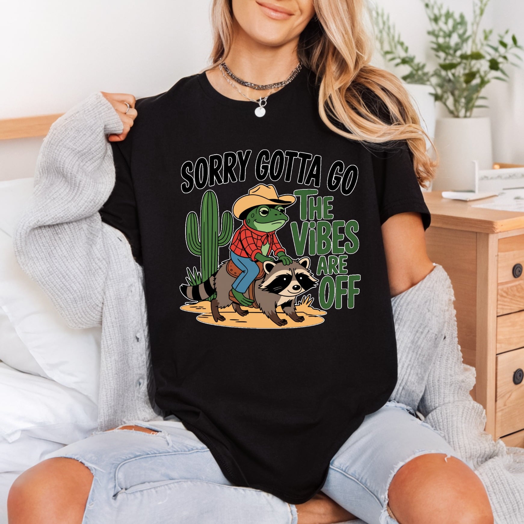 Sorry Gotta Vibes Off Funny Sarcastic Ready to Press DTF Transfer for Dtf