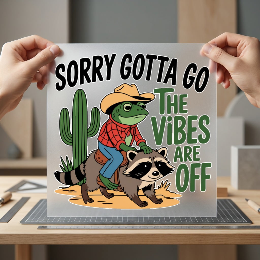 Sorry Gotta Vibes Off Funny Sarcastic Ready to Press DTF Transfer for Dtf