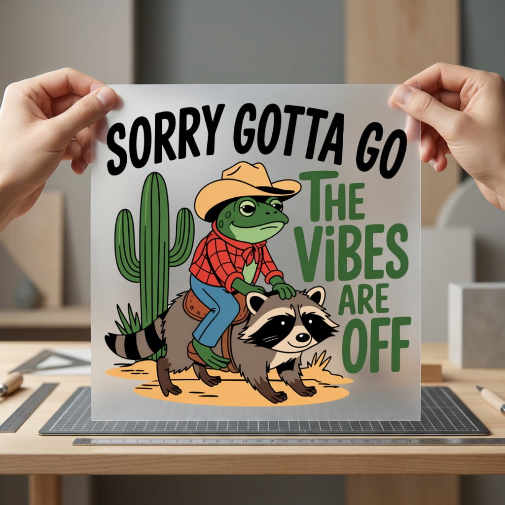 Sorry Gotta Vibes Off Funny Sarcastic Ready to Press DTF Transfer for Dtf