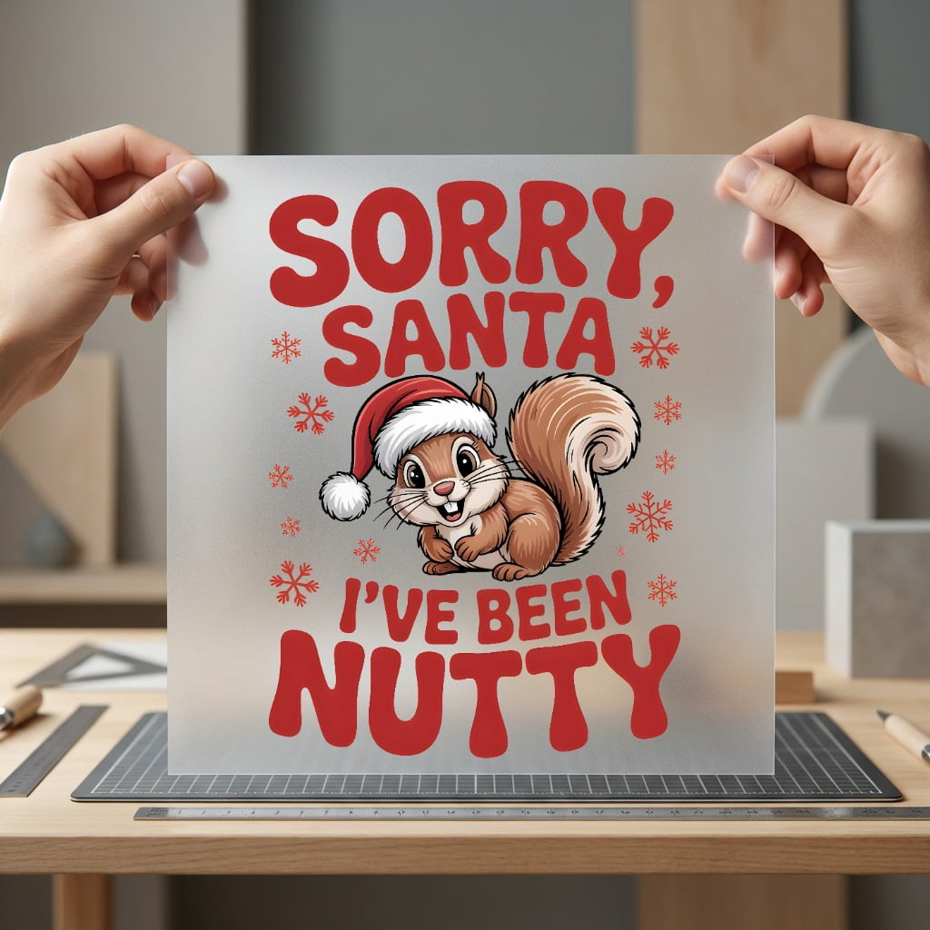 Sorry Santa Been Nutty Christmas Funny Ready to Press DTF Transfer for Dtf