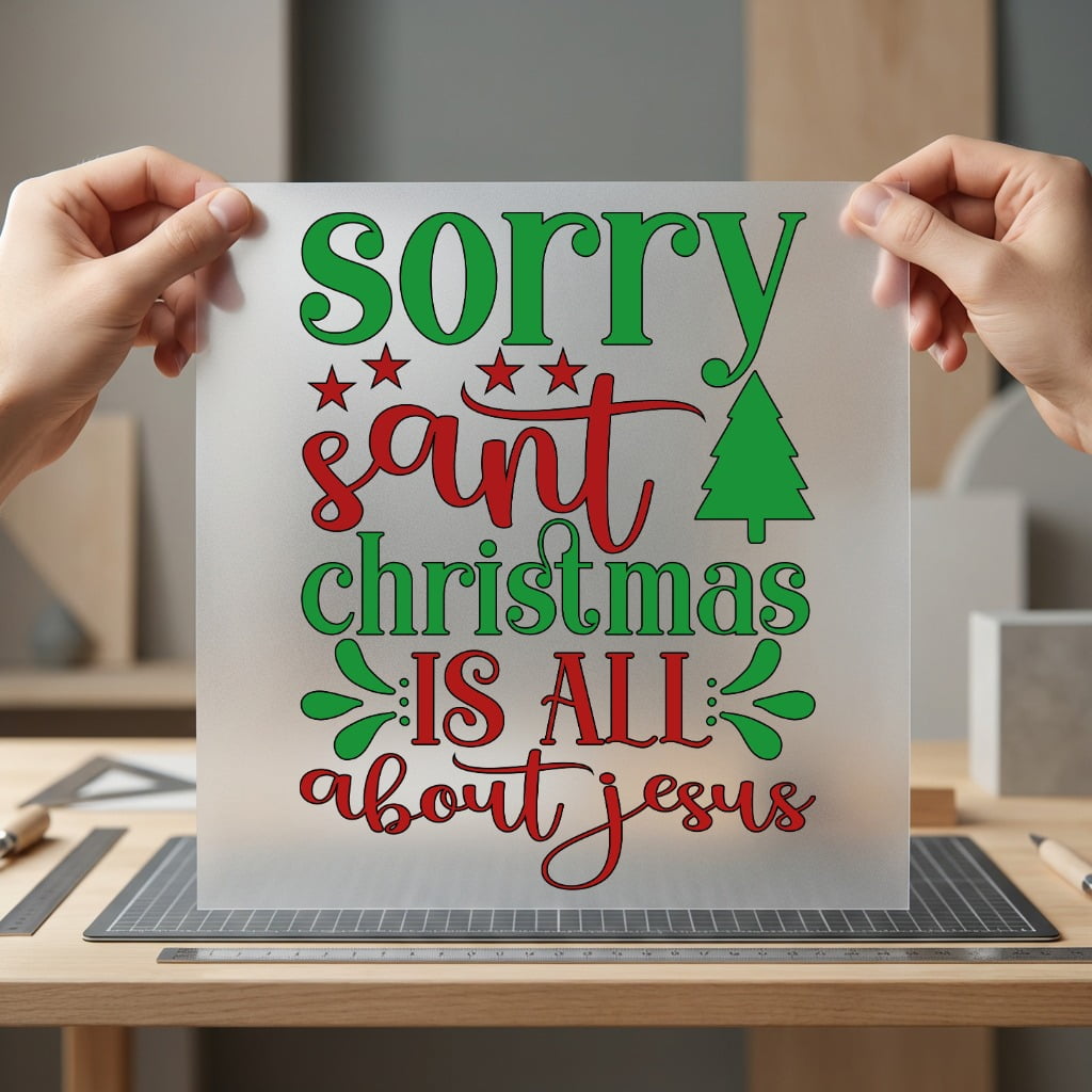 Sorry Santa Christmas All Christian Faith Ready to Press DTF Transfer for Dtf