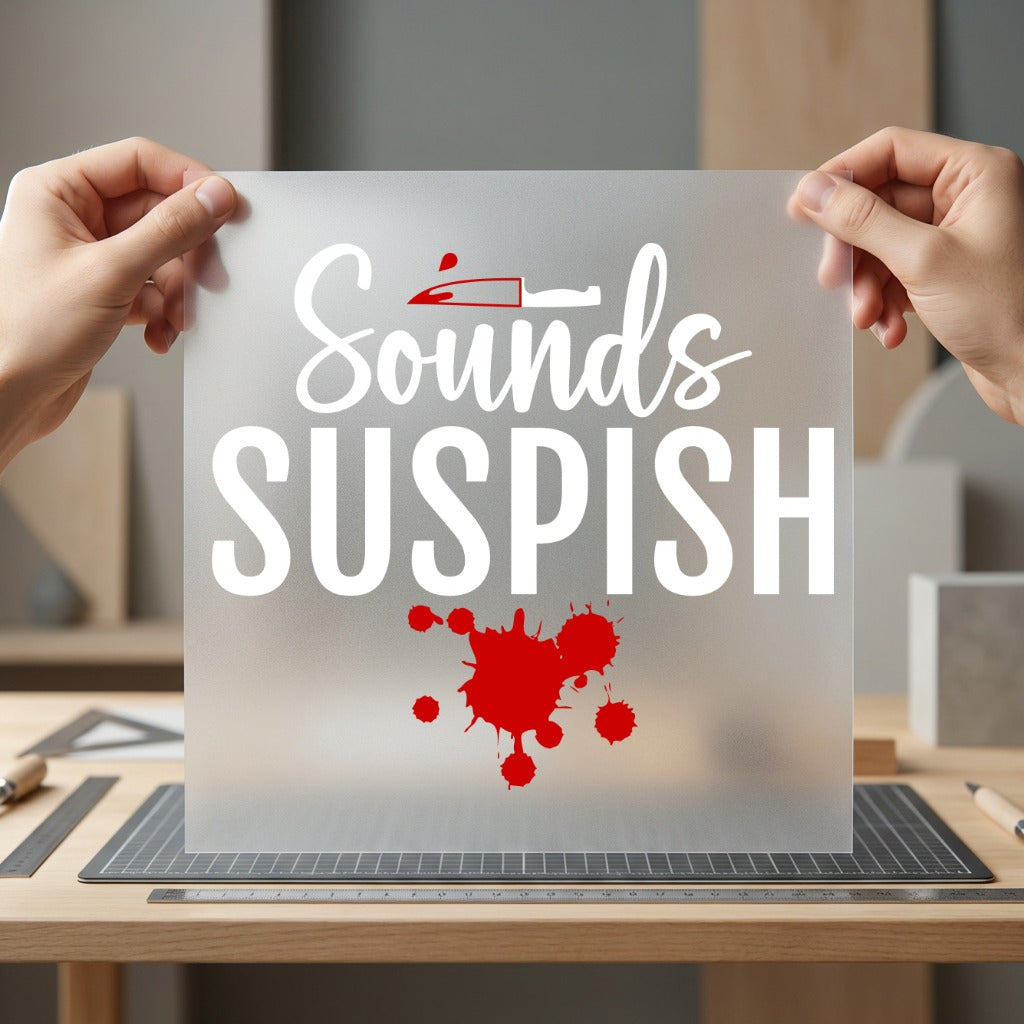Sounds Suspish True Crime Halloween Funny Ready to Press DTF Transfer for Dtf