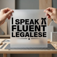 Speak Fluent Legalese Math Funny Sarcastic Ready to Press DTF Transfer for Dtf
