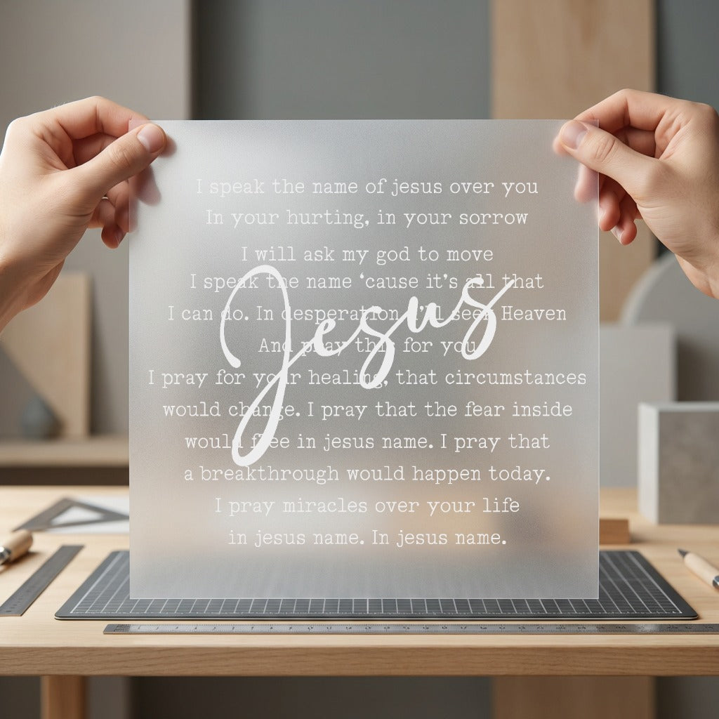 Speak Name Jesus Christian Christian Faith Ready to Press DTF Transfer for Dtf