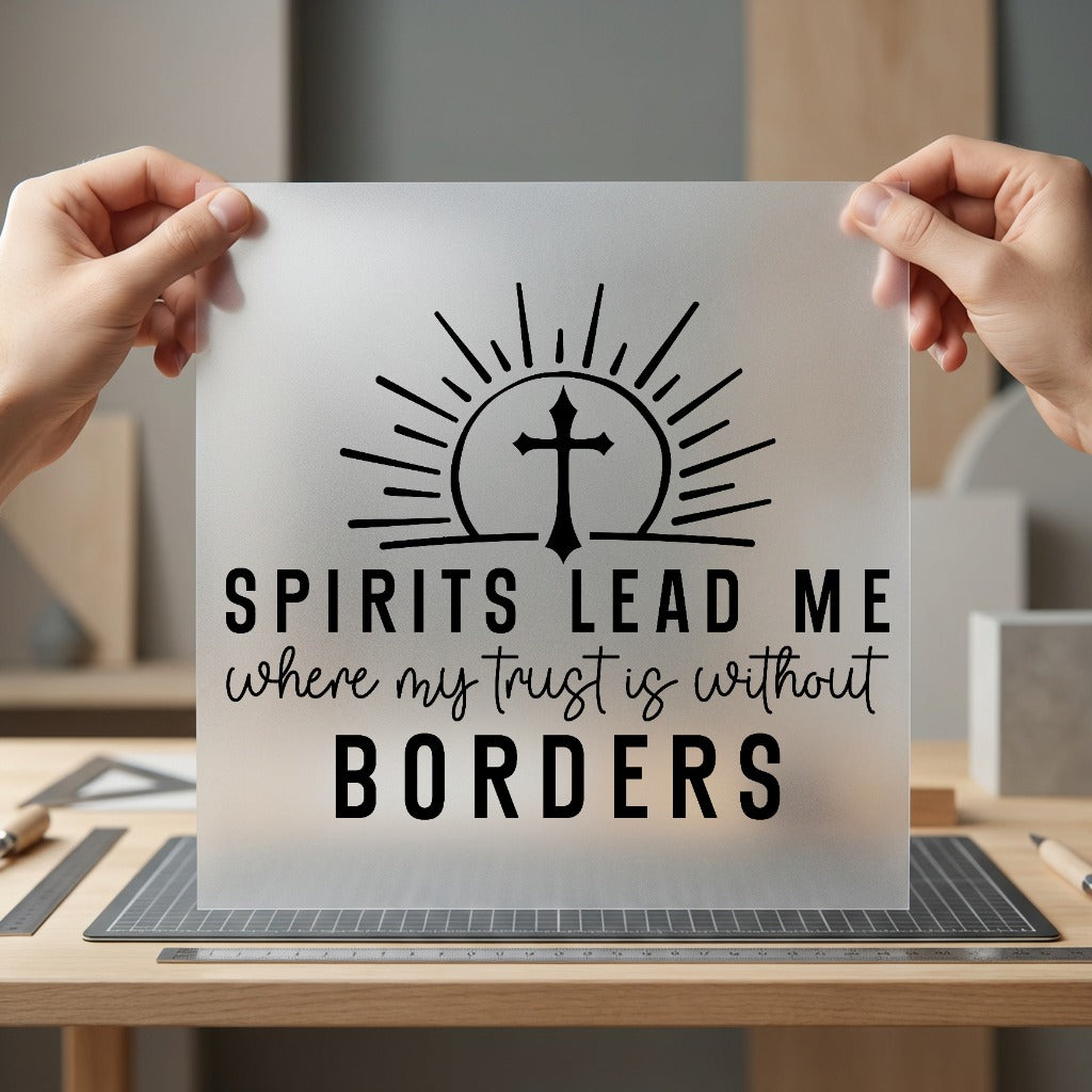 Spirits Lead Faith-inspired Diy Christian Faith Ready to Press DTF Transfer for Dtf
