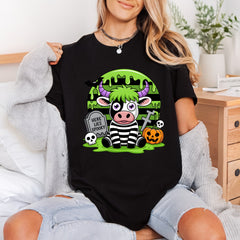 Spooky Cow Halloween Diy Halloween Fall Ready to Press DTF Transfer for Dtf