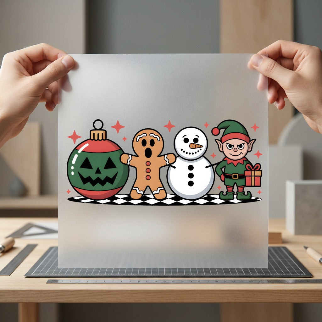 Spooky-cute Holiday Crew Retro Halloween Christmas Ready to Press DTF Transfer for Dtf