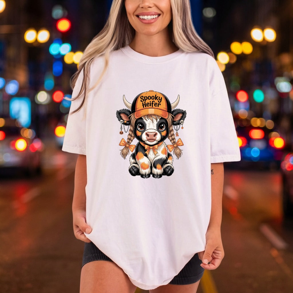 Spooky Heifer Halloween Fall Halloween Funny Ready to Press DTF Transfer for Dtf