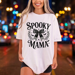 Spooky Mama Bow Halloween Halloween Mom Ready to Press DTF Transfer for Dtf