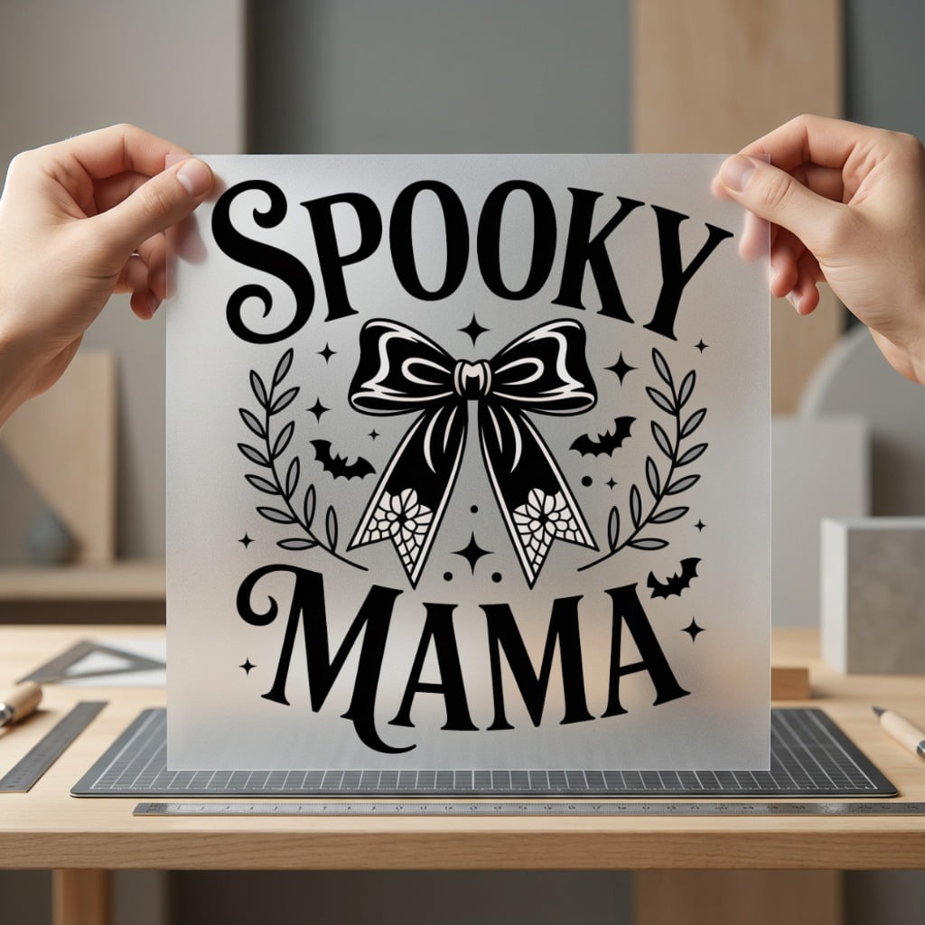 Spooky Mama Bow Halloween Halloween Mom Ready to Press DTF Transfer for Dtf